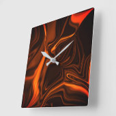 kurk of golvende koraal, over donker fonds vierkante klok (Hoek)