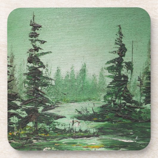 Kurk Onderzetter Ann Hayes Green Forest (Voorkant)