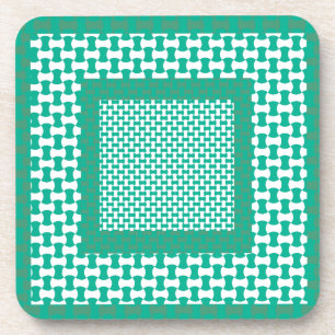 kurk Onderzetter of tafellemat, Emerald Green Geom