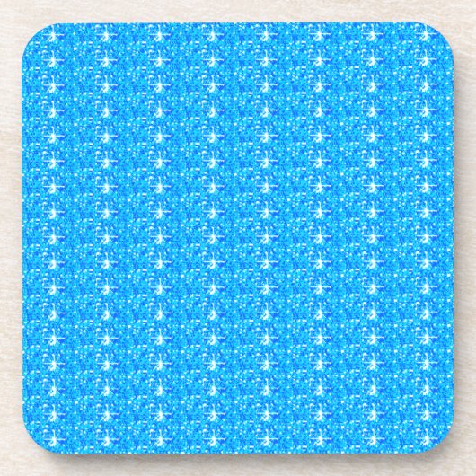 Kurk Onderzetter Set Baby Blue Glitter (Voorkant)