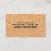 Kurk Textuur Achtergrond Visitekaartje (Achterkant)