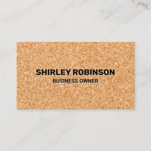 Kurk Textuur Achtergrond Visitekaartje (Voorkant)