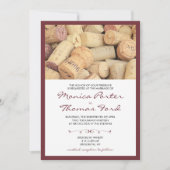 Kurk wijn thema bruiloft uitnodiging (Voorkant)