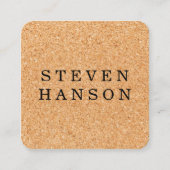 kurkdruk vierkante visitekaartje (Voorkant)
