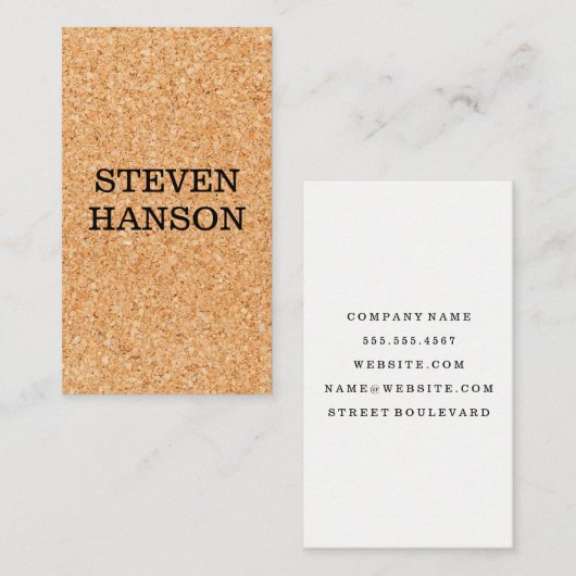 kurkdruk visitekaartje (Voorkant / Achterkant)