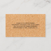 Kurken achtergrond visitekaartje (Achterkant)