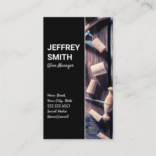 Kurken en wijnopeners visitekaartje (Voorkant)