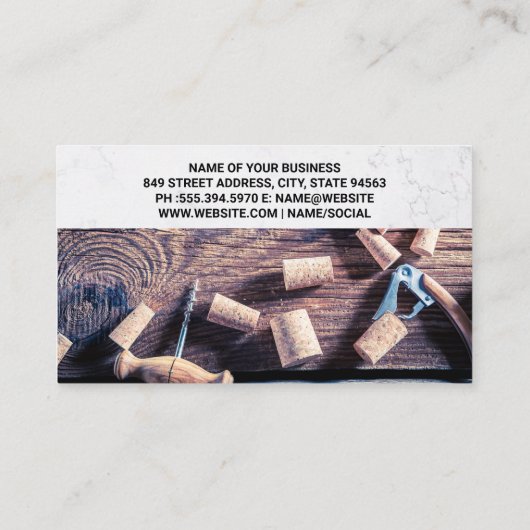 Kurken | Houten Tafel Visitekaartje (Achterkant)