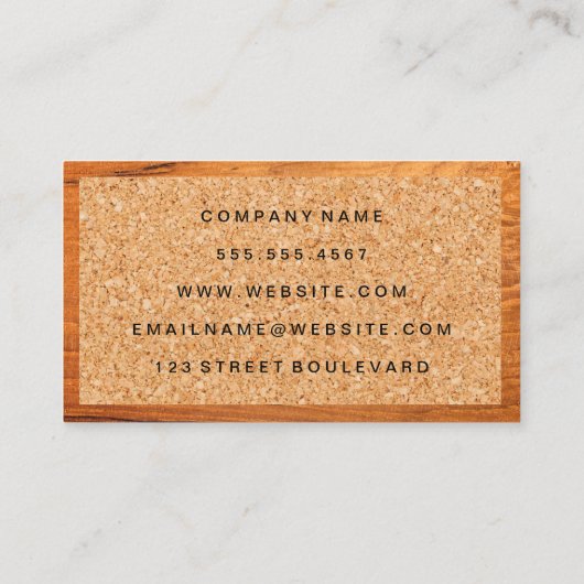 Kurken | Houtnerf Visitekaartje (Achterkant)