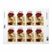 Kurken, kurkentrekker en druiven Wijnfles Etiket (Full Sheet)