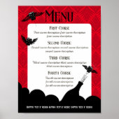 Kurken van voedselwijn art deco chef catering menu poster (Voorkant)