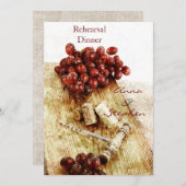 Kurken voor wijnflessen, druiven, schroefdraad kaart (Voorkant / Achterkant)