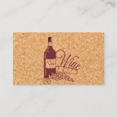 Kurken wijnfles Vino Visitekaartje (Voorkant)