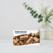 Kurken | Wijnglas en -fles Visitekaartje (Staand voorkant)