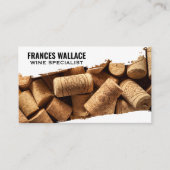 Kurken | Wijnglas en -fles Visitekaartje (Voorkant)