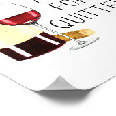 "Kurken zijn voor hulptoestellen" Waterverf rode w Poster (Hoek)