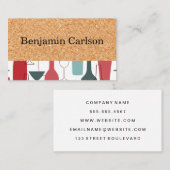 Kurkenprint | Wijnglazen Flessen Visitekaartje (Voorkant / Achterkant)