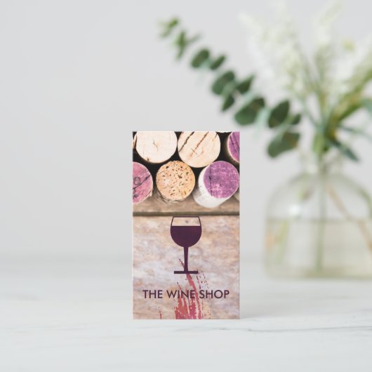 Kurkens | Wijn Glas Visitekaartje (Staand voorkant)