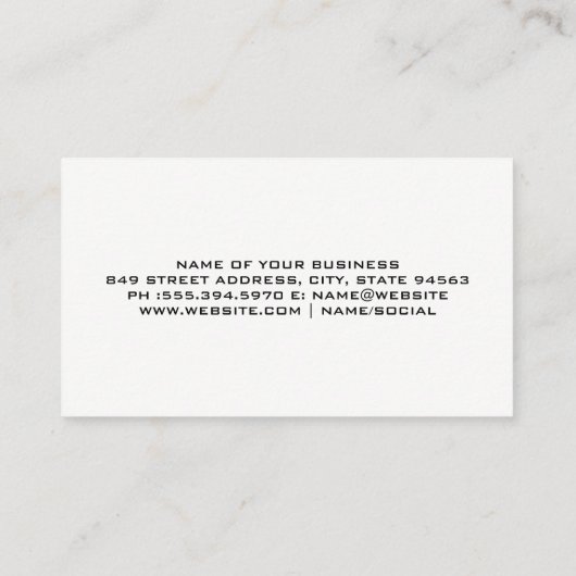 Kurkens | Wijn Glas Visitekaartje (Achterkant)