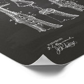 Kurkentrekker 1883 Octrooikunst - Chalkboard Poster (Hoek)