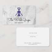 Kurkentrekker en Marmer | Sommelier Visitekaartje (Voorkant / Achterkant)