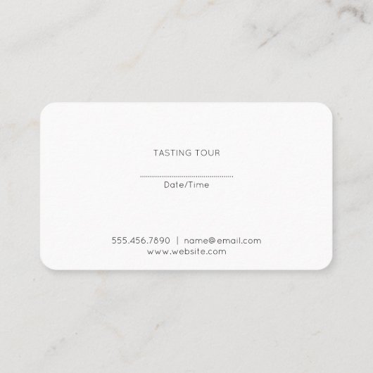 Kurkentrekker en Marmer | Sommelier Visitekaartje (Achterkant)