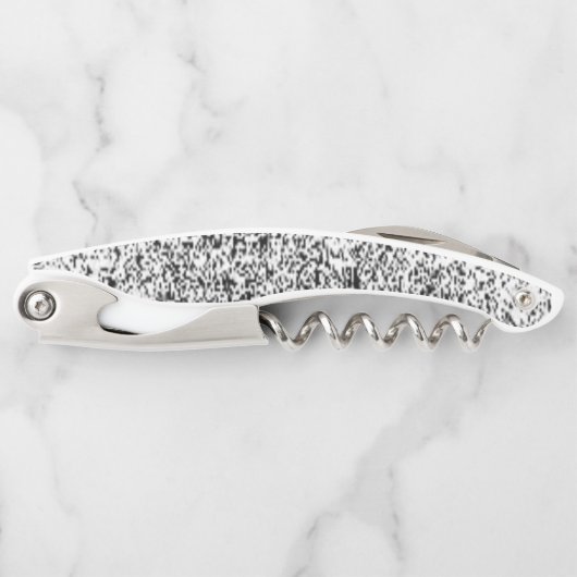 Kurkentrekker Fles Open Black en White (Voorkant)