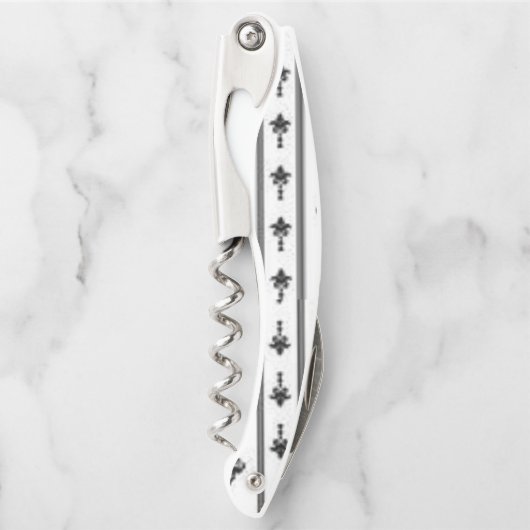 Kurkentrekker Fles Open Black en White (Voorkant)