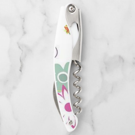 Kurkentrekker Fles Open Floral (Achterkant)