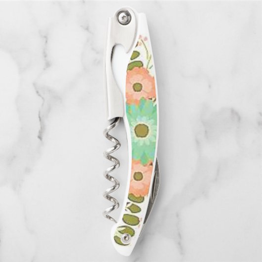 Kurkentrekker Fles Open Floral (Voorkant)