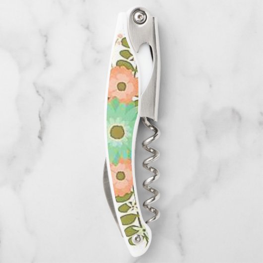 Kurkentrekker Fles Open Floral (Achterkant)