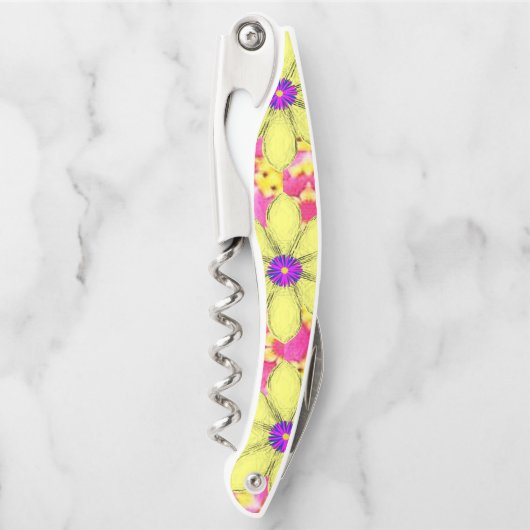 Kurkentrekker Fles Open Floral (Voorkant)