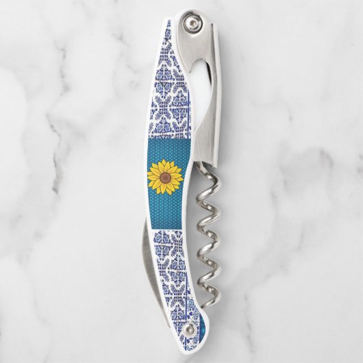 Kurkentrekker Fles Open Floral (Achterkant)