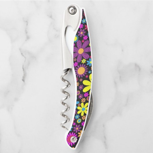 Kurkentrekker Fles Open Floral (Voorkant)