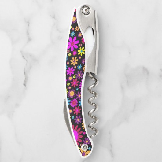 Kurkentrekker Fles Open Floral (Achterkant)