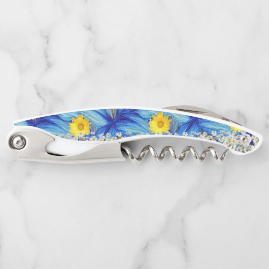 Kurkentrekker Fles Open Floral (Voorkant)