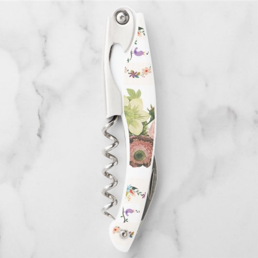 Kurkentrekker Fles Open Floral (Voorkant)