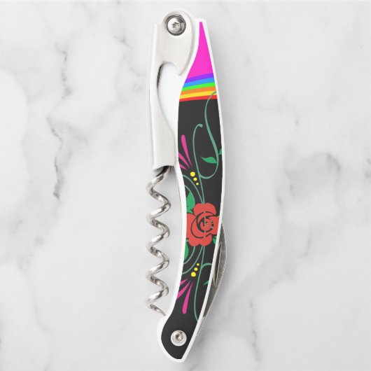 Kurkentrekker Fles Open Floral (Voorkant)