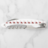 Kurkentrekker Fles Open Floral Red Rose (Achterkant)