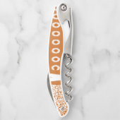 Kurkentrekker Fles Open Oranje en Wit (Achterkant)