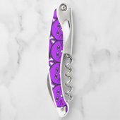 Kurkentrekker Fles Open Paarse Katten Kittens (Achterkant)