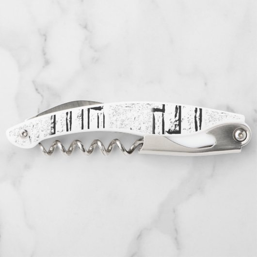 Kurkentrekker Fles Open White en Black (Achterkant)