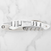 Kurkentrekker Fles Open White en Black (Voorkant)