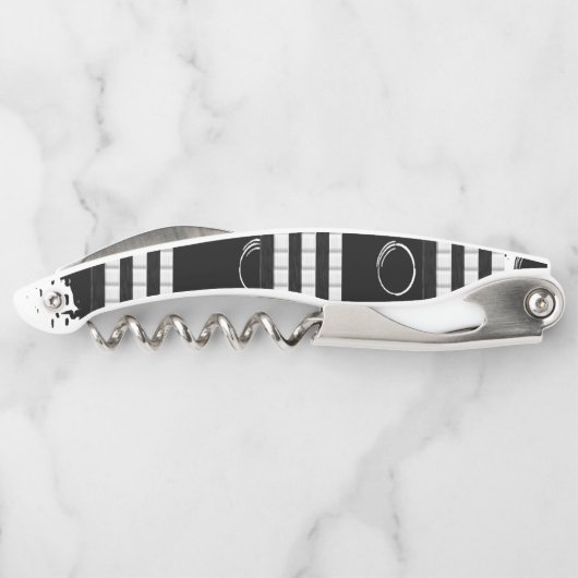 Kurkentrekker Fles OpenStripe (Achterkant)