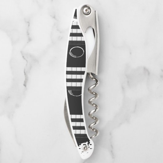 Kurkentrekker Fles OpenStripe (Achterkant)