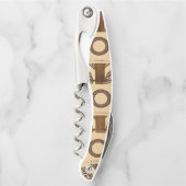 Kurkentrekker flesopening bruin en beige (Voorkant)