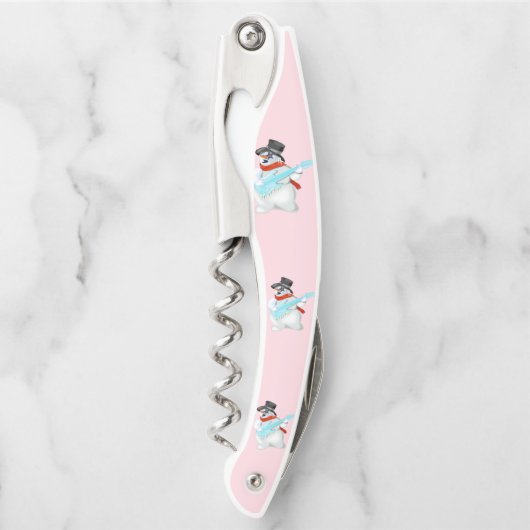 Kurkentrekker Gift Snowman Rock van Kerstkeler Wai (Voorkant)