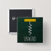 Kurkentrekker Humor Vierkante Button 5,1 Cm (Voorkant /achterkant)