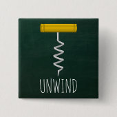 Kurkentrekker Humor Vierkante Button 5,1 Cm (Voorkant)