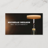 Kurkentrekker in wijnfles visitekaartje (Voorkant)